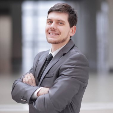 up.very mutlu işadamı ofisinde kapatın