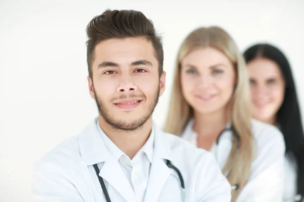 Close-up, um grupo de médicos de pé juntos — Fotografia de Stock