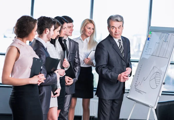 Group of businessmen discussing the policy of the company in the office. — Stock Photo, Image