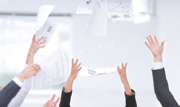 close up .exultant business team .photo with copy space
