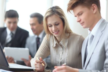 finansal planlama bir iş ekibi bulanık görüntü