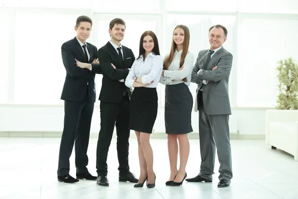 Pleno crescimento.um grupo de empresários de sucesso — Fotografia de Stock