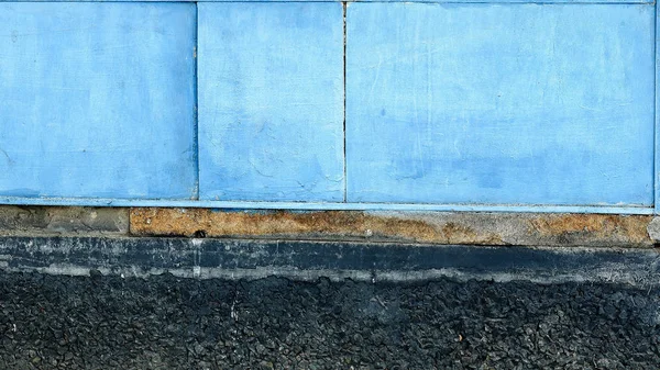 Fond abstrait. panneau bleu sur pierre Fondation — Photo