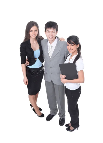 Grupo de jóvenes empresarios exitosos.aislado en blanco — Foto de Stock