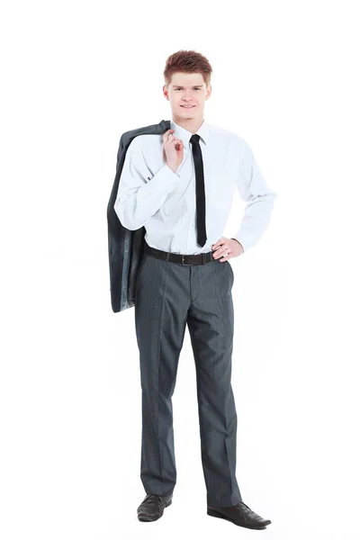 Retrato de um jovem confiante .isolated no branco — Fotografia de Stock