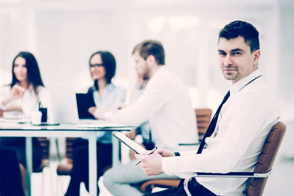 Financiera Gerente fondo reuniones de negocios socios comerciales . —  Fotos de Stock