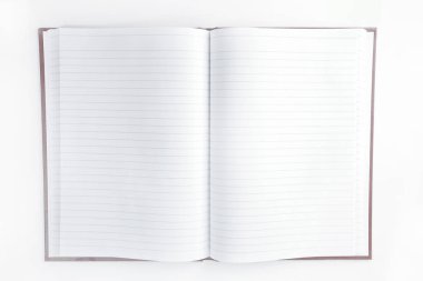 Beyaz arka planda açık kişisel organizatör. kopya alanı ile fotoğraf