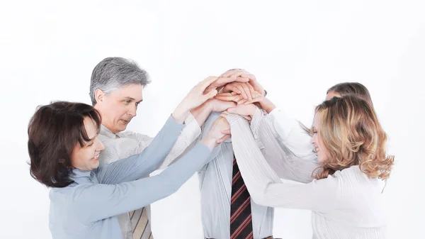 Successful business team bonding and working together — Stock Photo, Image