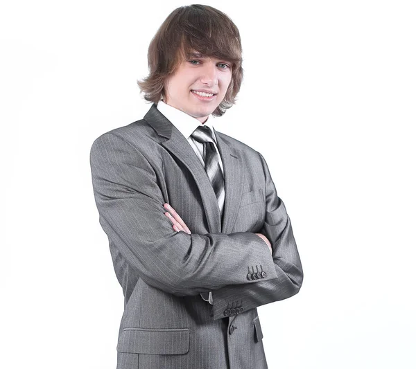 Портрет впевнених молодих бізнесменів. ізольовані на білому — стокове фото