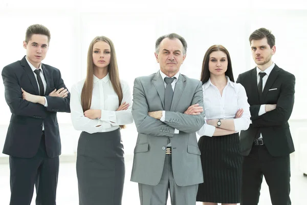 Up.portrait van vertrouwen in zakelijke team sluiten — Stockfoto