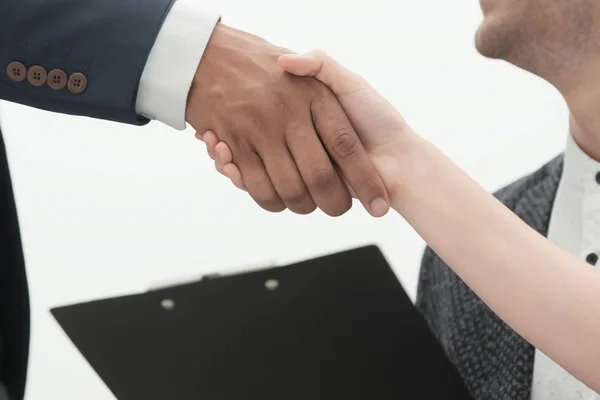 close up.handshake business partners after a successful transaction