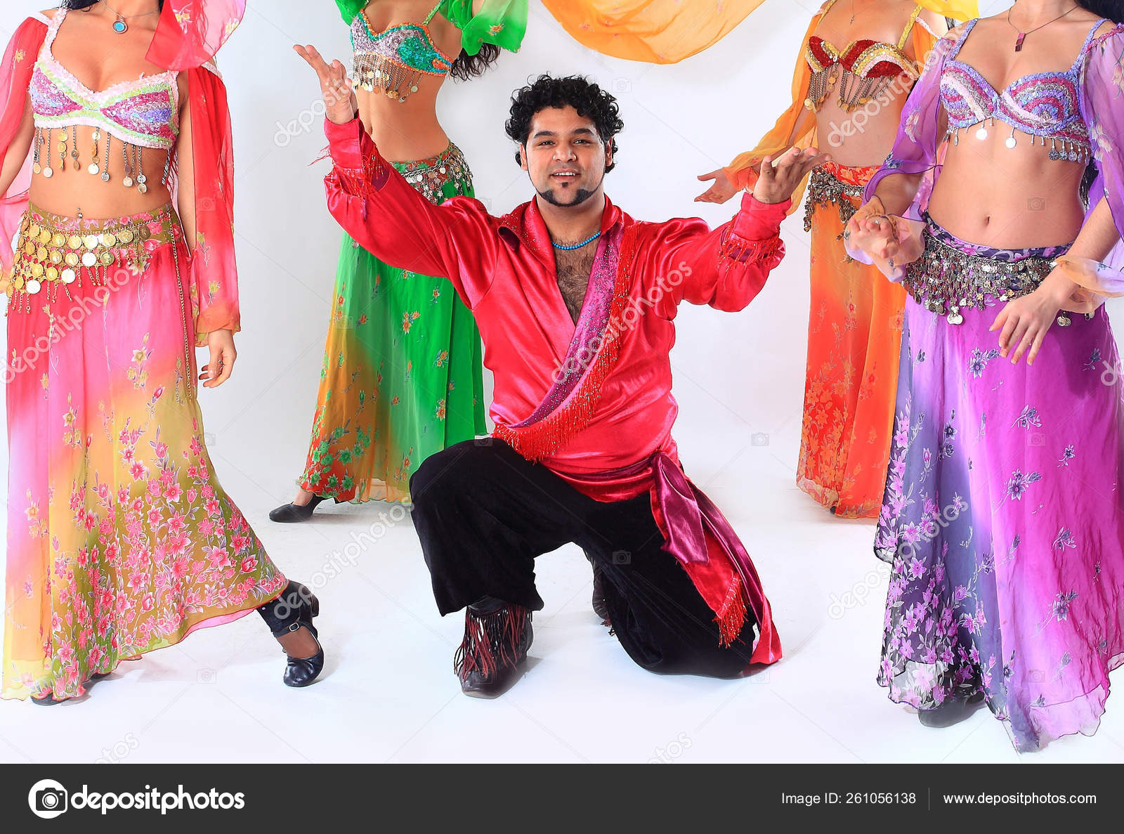 Professional dance troupe of Gypsies in traditional dress performs folk dance Stock Photo albertyurolaits 261056138