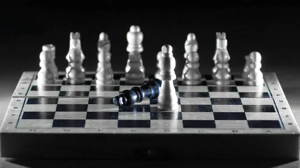 Composition d'échecs sur le Board.the concept de victoire — Photo