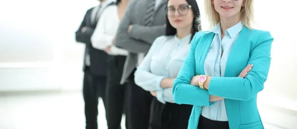 Bilden av en professionell verksamhet team står tillsammans — Stockfoto