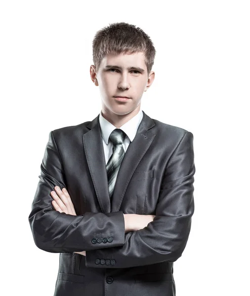 Porträt eines selbstbewussten jungen Mannes. isoliert auf weißem Hintergrund — Stockfoto