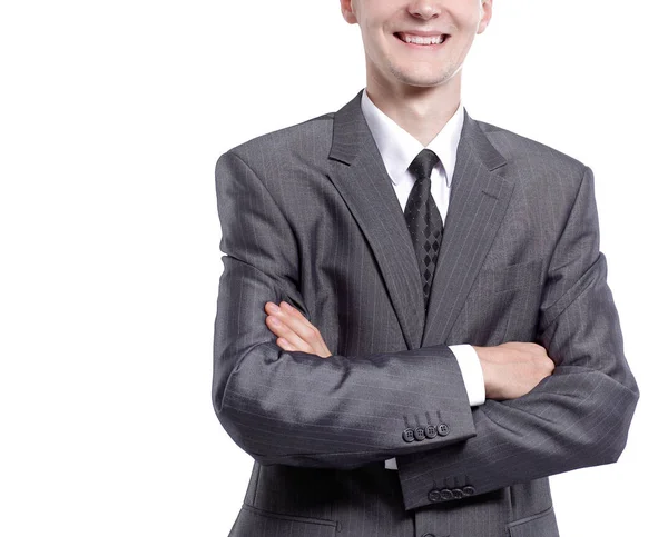 Retrato de un joven empresario. aislado en blanco — Foto de Stock