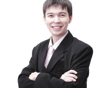 beyaz üzerine başarılı bir genç entrepreneur.isolated portresi