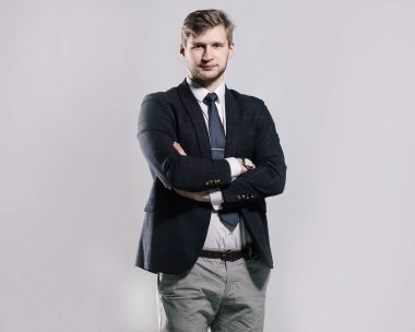 Genç yaratıcı adam başparmak up.photo kopya alanı ile gösterilen