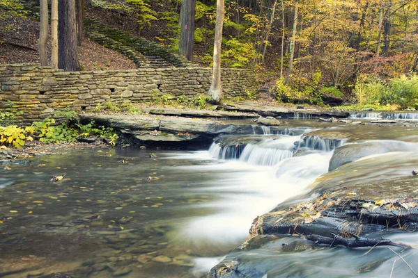 Stream Wolf Creek Letchworth State Park Long Exposure — Stock Photo, Image