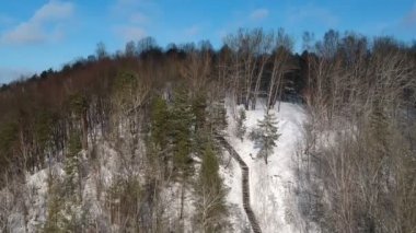 Üç kış zaman, Vilnius, Litvanya, havadan görünümü Hill'de haçlar