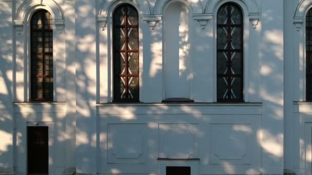 Старая Церковь Белого Христианства Провинции Вид Беспилотника — стоковое видео