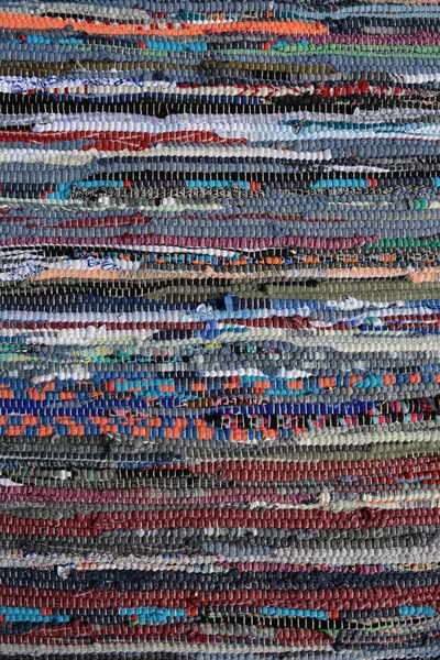Colorato maglia fatto in casa tappeto artigianale sfondo e texture — Foto Stock