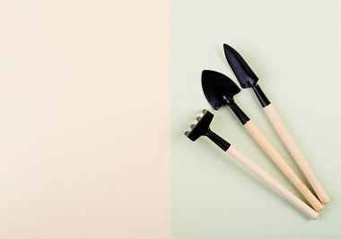 Bahçe araçlar kümesi. Üstten Görünüm