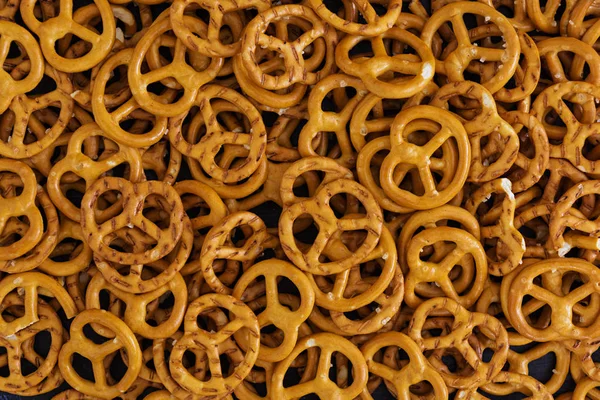 Background Salted Pretzel Top View — Stock Photo, Image