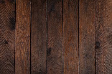 Ahşap arka plan. Kırsal ahşap tahtalar ve arka plan. Retro resim biçimi. Üst görünüm.