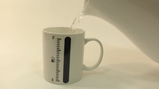 Кружка Термометром Определения Температуры Содержимого — стоковое видео