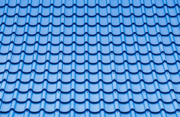 Modello Tegola Blu Sulla Parte Superiore Della Casa Moderna Estate — Foto Stock