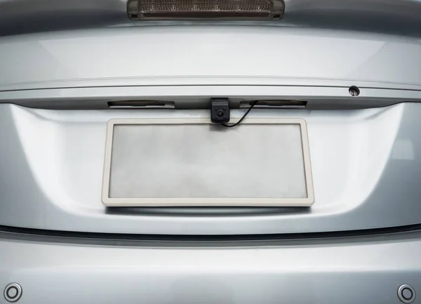 Rückfahrkamera Auf Dem Nummernschild Hinter Der Limousine Versteckt — Stockfoto