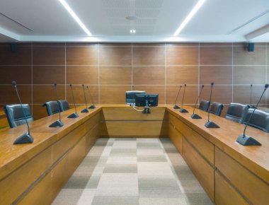Boş Toplantı oda ofis binası konferans kez.