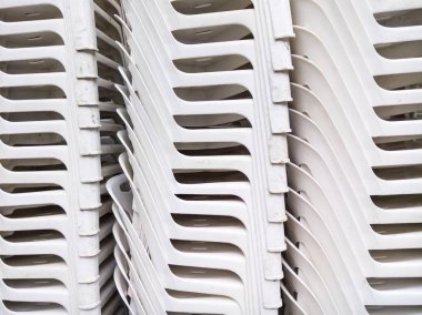 Plastik sandalye desen istifleme.