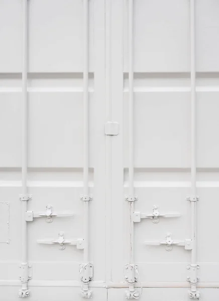 Close-up van de box witte container. — Stockfoto