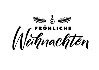 Mutlu Noeller Alman hat. Beyaz arka plan üzerinde tebrik kartı tasarımı