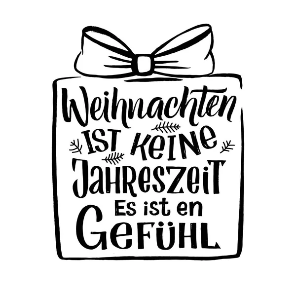 Affiche allemande Noël n'est pas une saison c'est un sentiment . — Image vectorielle