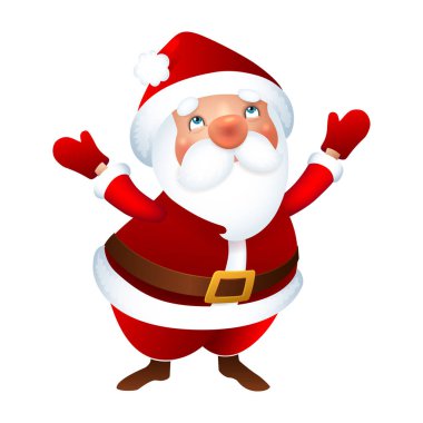 Noel Baba, mutlu Noeller ve mutlu yeni yıl tebrik maskot