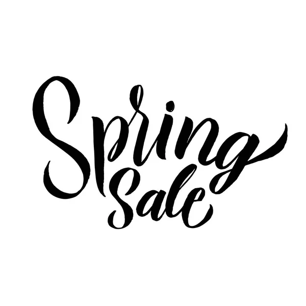 Primavera. Diseño de letras de guion de moda Spring Sale. - Vector — Archivo Imágenes Vectoriales