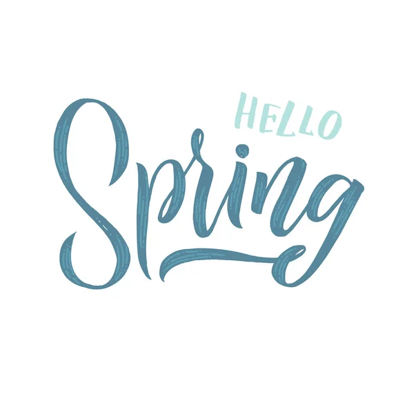 Spring Trendy Script Lettering Design Spring Vector Illustration — Stock Vector