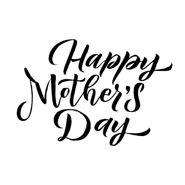 Happy Mother's Day wenskaart. zwarte kalligrafie opschrift. -Vector — Stockvector