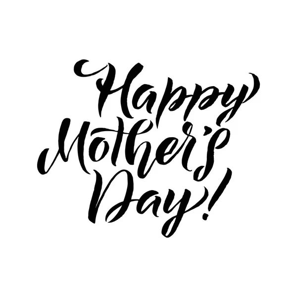 Happy Mother's Day wenskaart. zwarte kalligrafie opschrift. -Vector — Stockvector