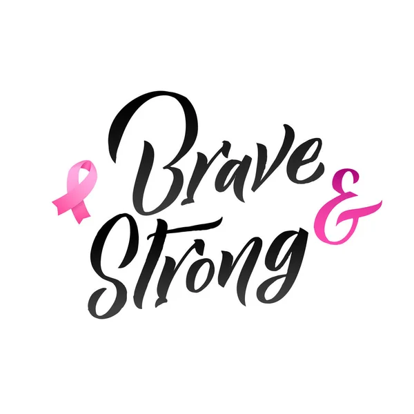 Pink Ribbon Breast Cancer Awareness Vector Illustration — Stock Vector