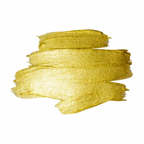 Altın Doku Boya Leke İllüstrasyon. Elle çizilmiş fırça darbesi tasarım elemanları. Soyut altın ışıltılı dokulu sanat illüstrasyon