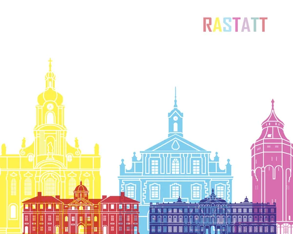 Panoramę Miasta Rastatt Pop Pliku Wektorowego — Wektor stockowy