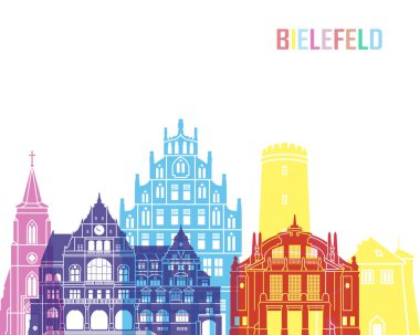 Bielefeld pop manzarası düzenlenebilir vektör dosyası
