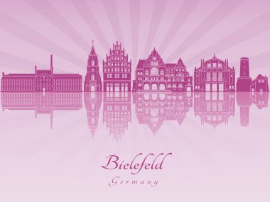 Bielefeld manzarası içinde düzenlenebilir vektör dosyası mor parlak orkide