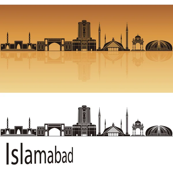 Skyline Islamabad Naranja — Vector de stock