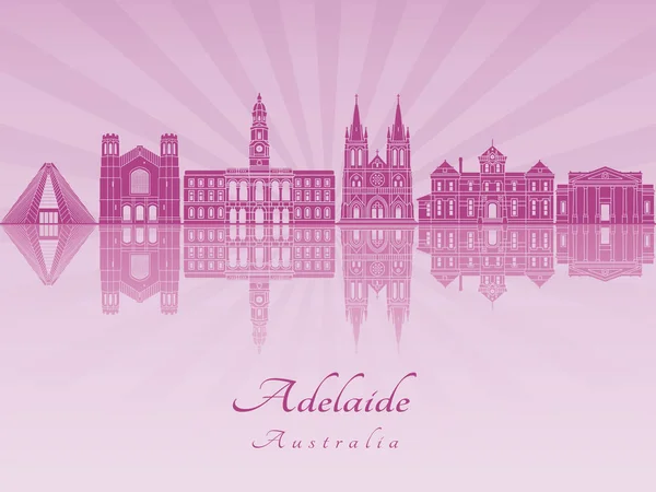 Adelaide Orizont Orhidee Violet Radiant Fișier Vectorial Editabil — Vector de stoc