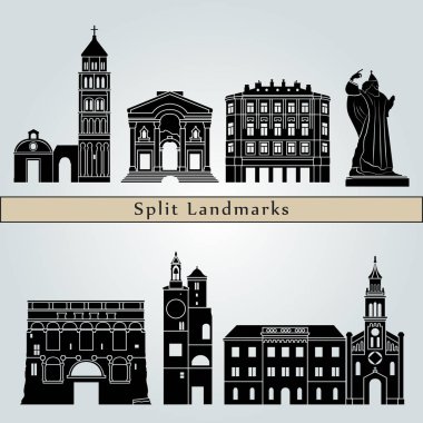 Simge ve düzenlenebilir vektör dosyası mavi arka plan üzerinde izole anıtlar bölme